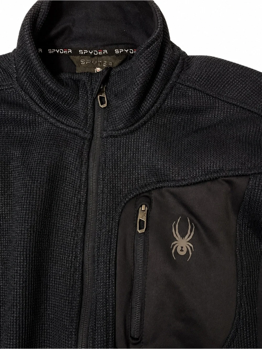Spyder Men's Black Full-Zip Fleece Jacket